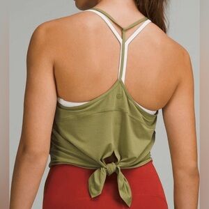 EUC Modal Silk Yoga Tank, bronze green, 4